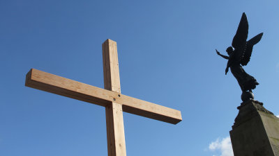 Easter Cross and War Memorial in Woking
