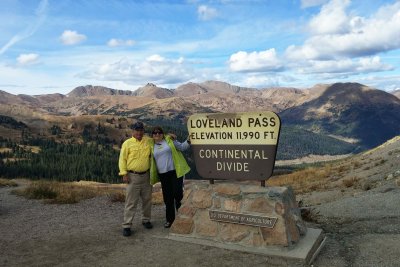 Dad and I at the Loveland sign