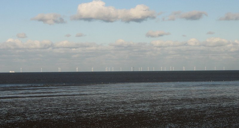 Wind farm, offshore from the Island.