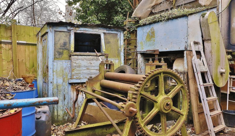 Roller at the top of the yard.