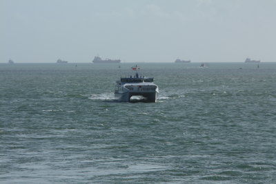 Approaching Portsmouth harbour.