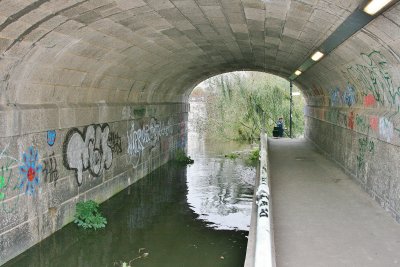 Footpath under bridge.