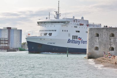 I like watching the big ferries go in and out of the harbour.