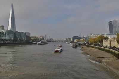 Looking upriver from the bridge.