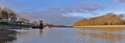 Standing under Putney bridge looking upriver.