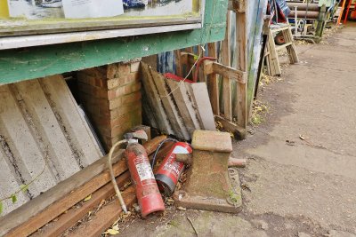 Safety is taken seriously in the boat yard.