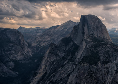 Half Dome With Storm Clouds Overhead