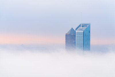 Lyon Awakening in the Fog