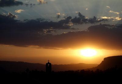 sunset in Axum
