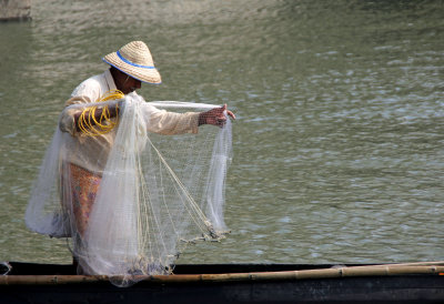 fisherman with net