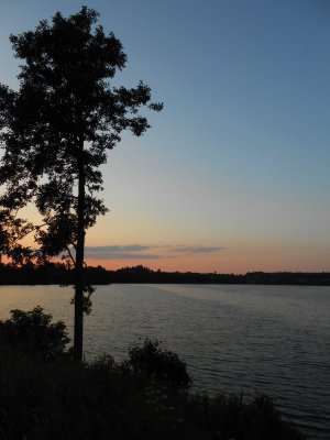 sunset at Biale Lake, Filipow, Poland