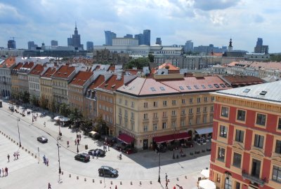 view over the center of Warsaw