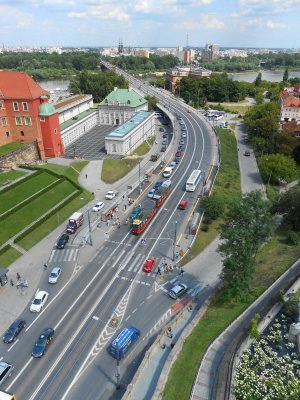 view over Solidarnosci Avenue, Warsaw