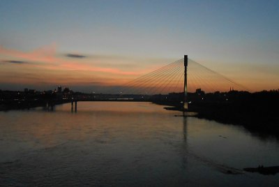 sunset on the Vistula River, Warsaw