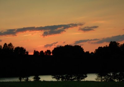 sunset at Biale Lake, Filipow, Poland