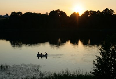 sunset at Kamienne Lake, Filipow, Poland