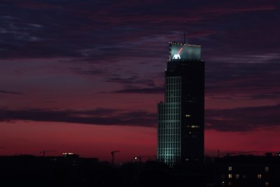 sunset from the kitchen window, Warsaw