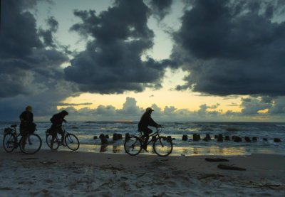 sunset at Orzechowo Morskie, the Baltic Sea coastline