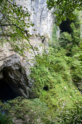 Enterance to Skocjanske caves (left for the river, right for visitors)