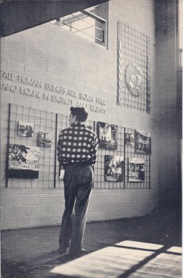 Statement on school building wall