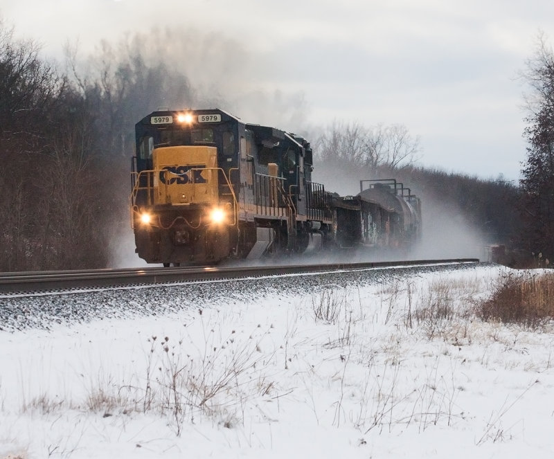 CSX 5979 in Snow