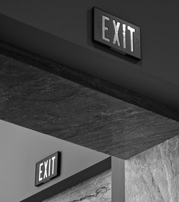 Two Exit Signs, Cleveland Museum of Art