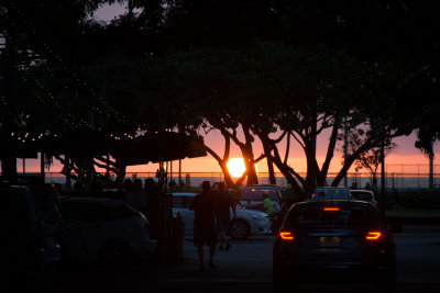 3082 Sunset from Rita's restaurant parking lot, Kihei