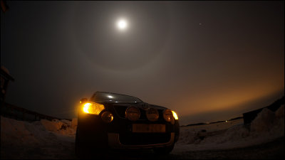 Halo around the moon