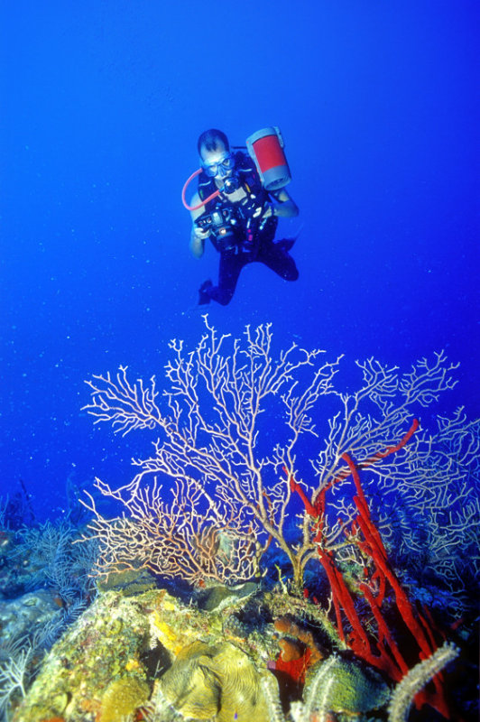 Manel, My Assistant With My Nikonos RS 