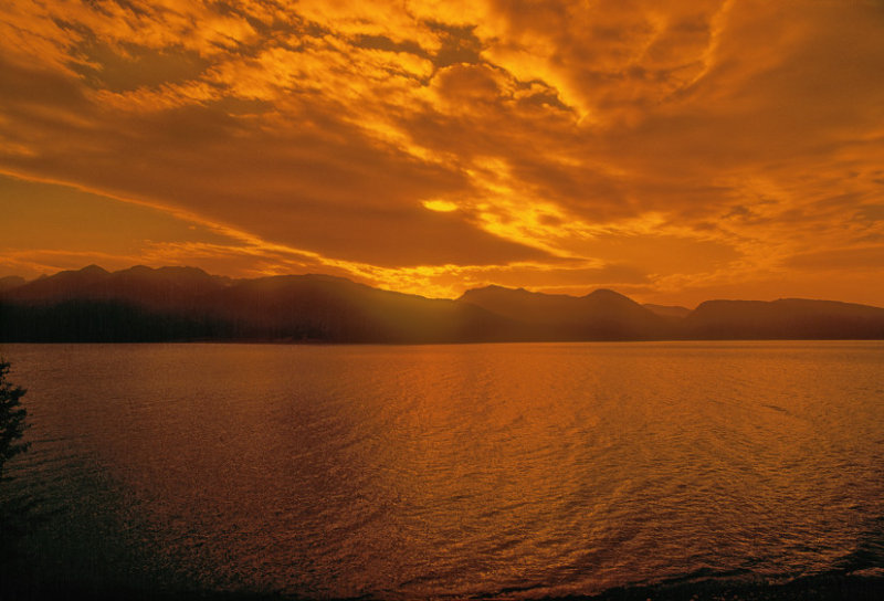 Tropical Sunrise Over The Jackson Lake
