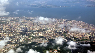 Lisbon From Air High Altitude