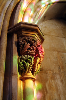 Gothic Column, Stainned Glass Light