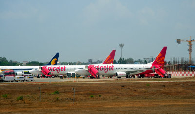 Goa Airport: The Spicejet Fleet