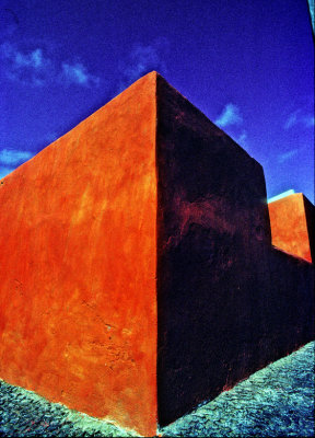 Orange Wall, Blue Sky 