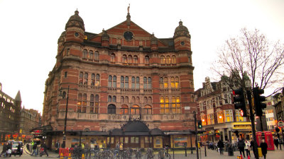 The Queen's Theatre at Dusk