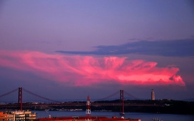 Tagus Bridge After Sunset