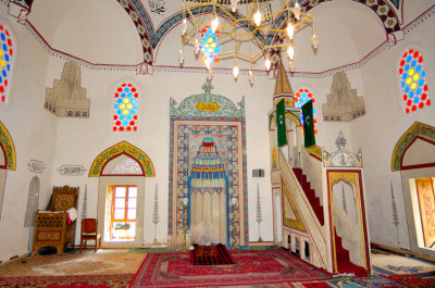 Whitewashed Mosque Interior