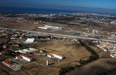 Tires Airport, Cascais Bay, and the Jail in the Foreground