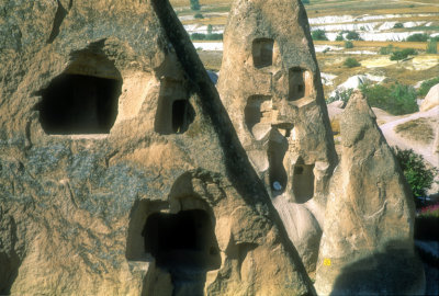 Cave Houses With Satellite Dish 