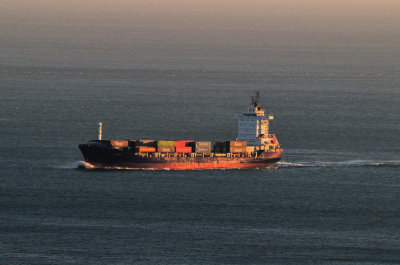Cargo Arriving at Sunset