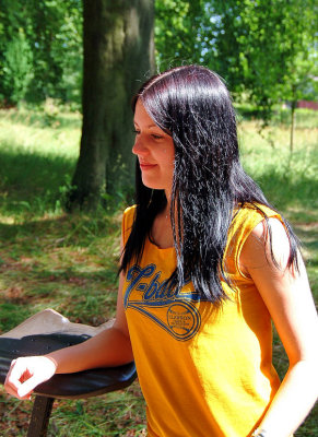 Dazzling Brunette Student