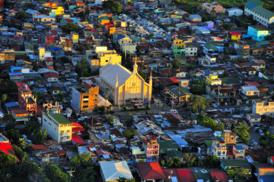 Manila Suburban Church At Sunset