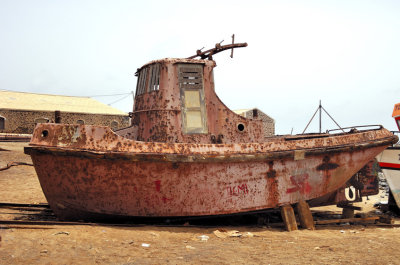 Rusting Abandoned Salt Tug