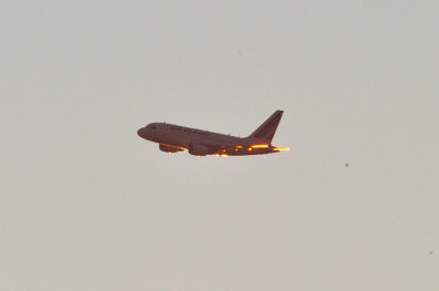 Air France A318 Landing at Sunrise