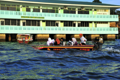 Arriving School By Taxi