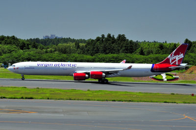 Virgin A340-600, G-VSSH Historical One of Last TO In Narita