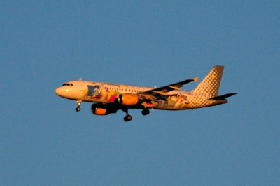 Vuelling A320, MTV Livery, Landing At Sunset