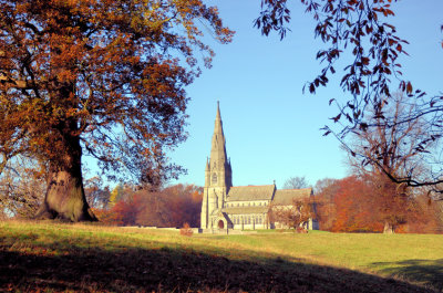 A Church In The Woods In Autumn