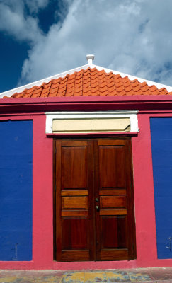 Blue And Red House