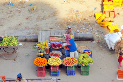 Bird's Eye View Of Fruits Seller